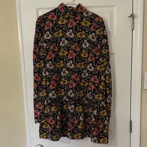 Nasty Gal Black Floral Dress